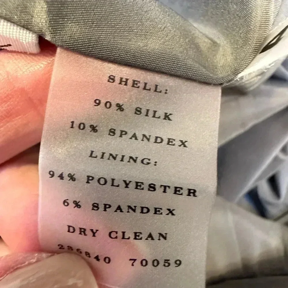 Ann Taylor Timeless Chic Silk Grey Classic Career Pencil Skirt Size 10 Medium M